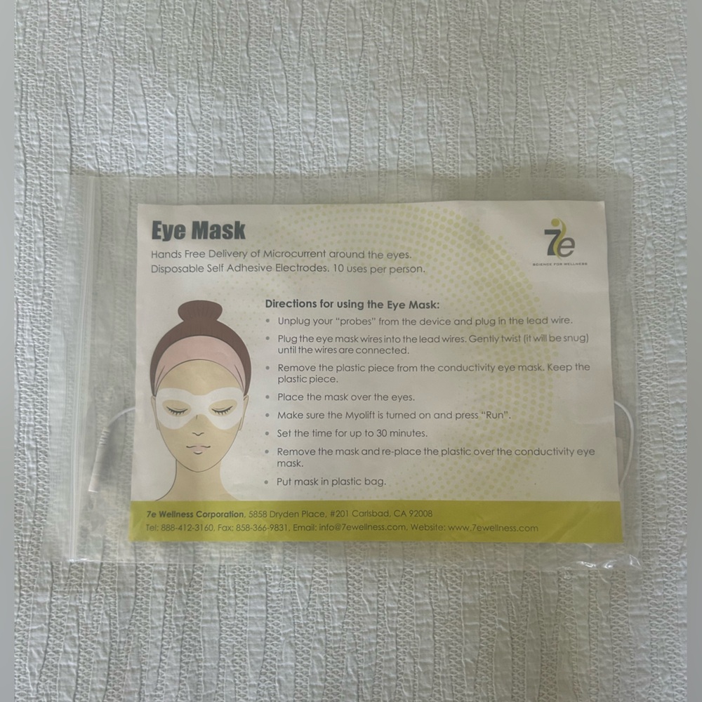 Hands Free Microcurrent Eye Mask with Electrodes